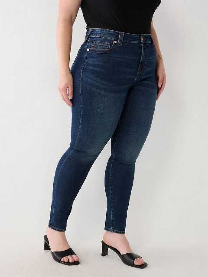 Jeans Skinny True Religion Plus Jennie Mid Rise Curvy Mujer Azules Oscuro | Colombia-AKFUMLW24