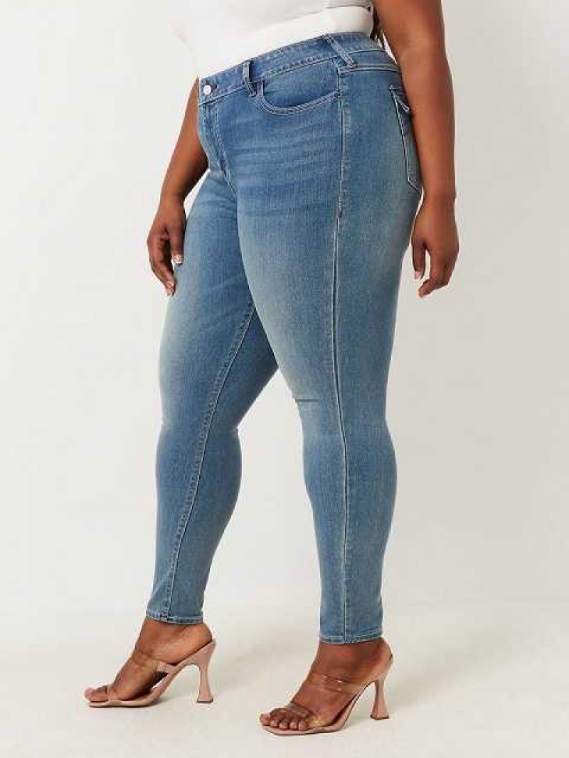 Jeans Skinny True Religion Plus Jennie Mid Rise Mujer Azules | Colombia-AGOHCIJ51