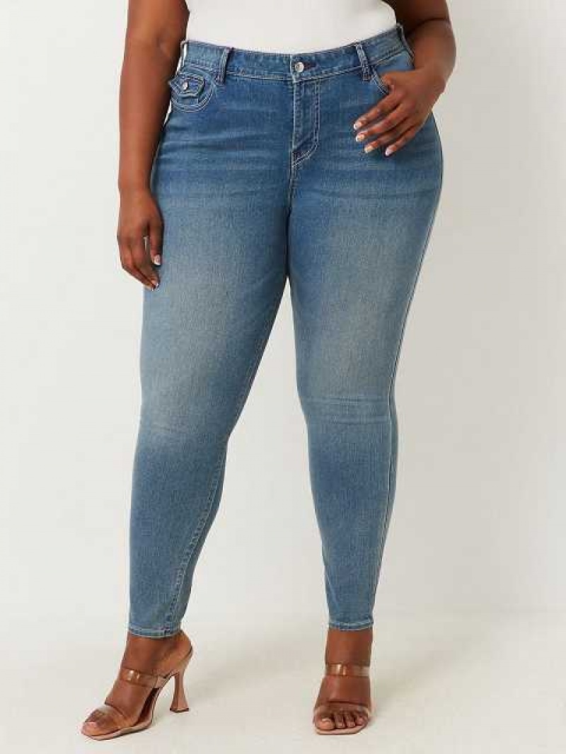 Jeans Skinny True Religion Plus Jennie Mid Rise Mujer Azules | Colombia-AGOHCIJ51