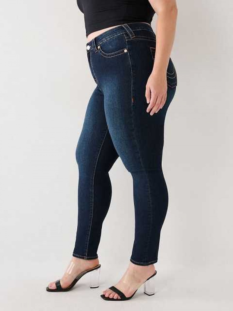 Jeans Skinny True Religion Plus Jennie Mid Rise Curvy Mujer Azules Oscuro | Colombia-AROJYXW41