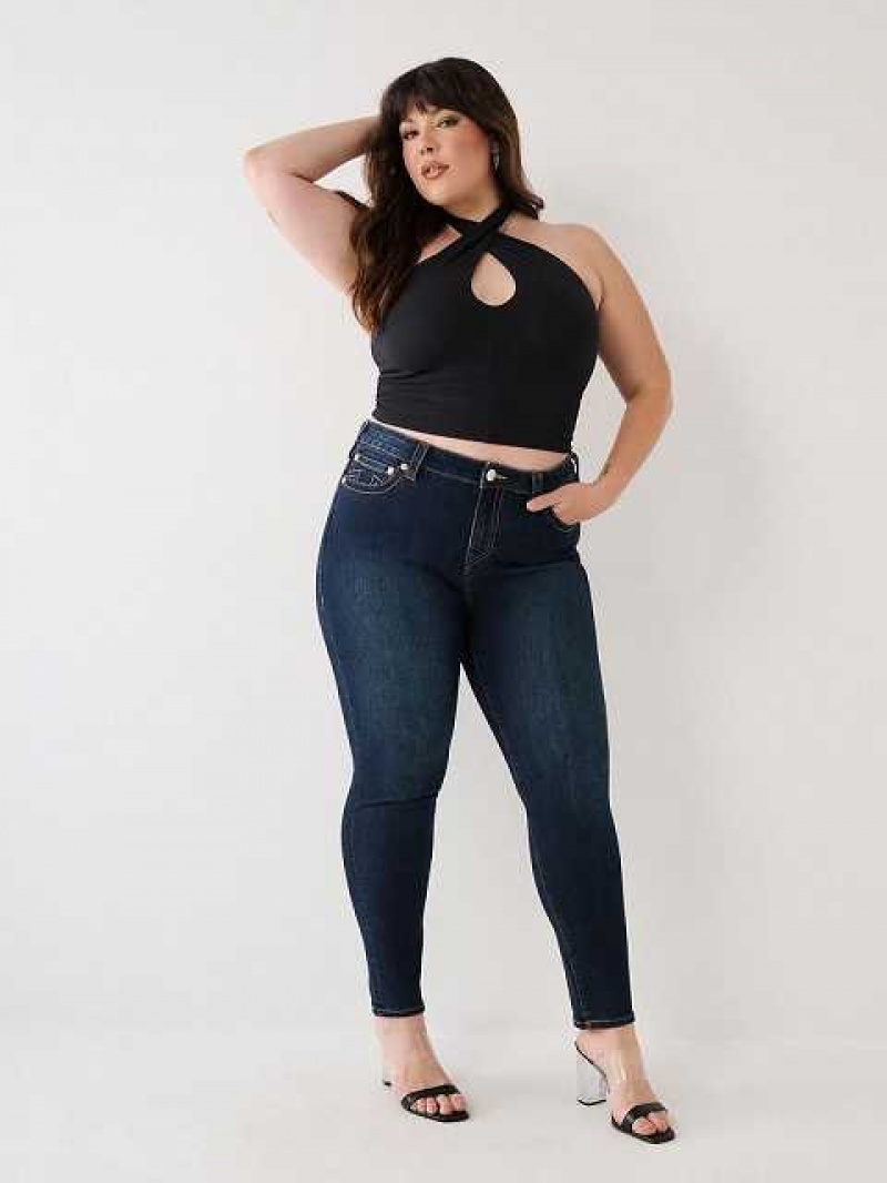 Jeans Skinny True Religion Plus Jennie Mid Rise Curvy Mujer Azules Oscuro | Colombia-AROJYXW41