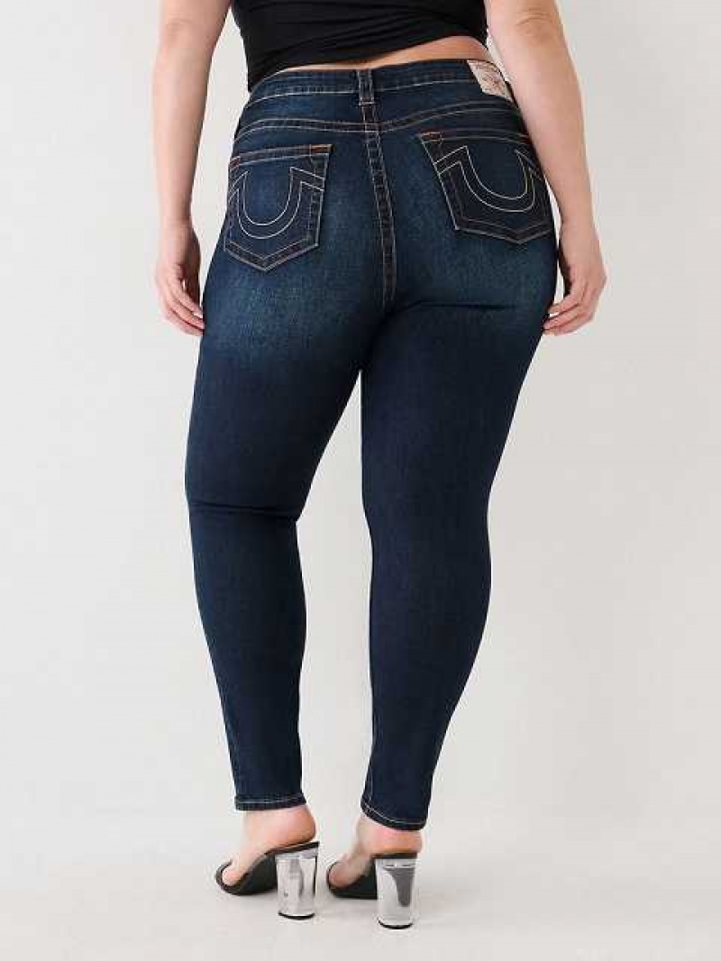 Jeans Skinny True Religion Plus Jennie Mid Rise Curvy Mujer Azules Oscuro | Colombia-AROJYXW41