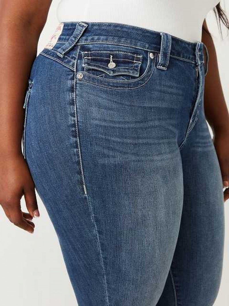 Jeans Skinny True Religion Plus Jennie Mid Rise Mujer Azul Marino | Colombia-DEBFYOG59