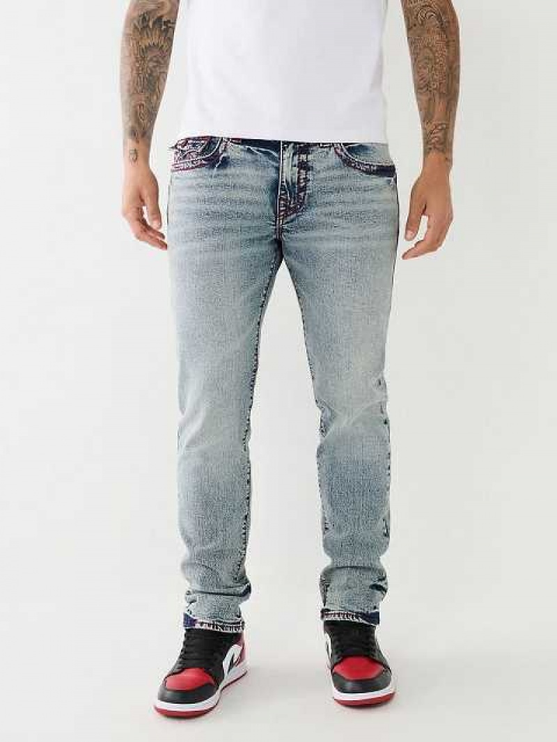 Jeans Skinny True Religion Rocco Big T Stitch Hombre Azules Claro | Colombia-ORJMXGB23