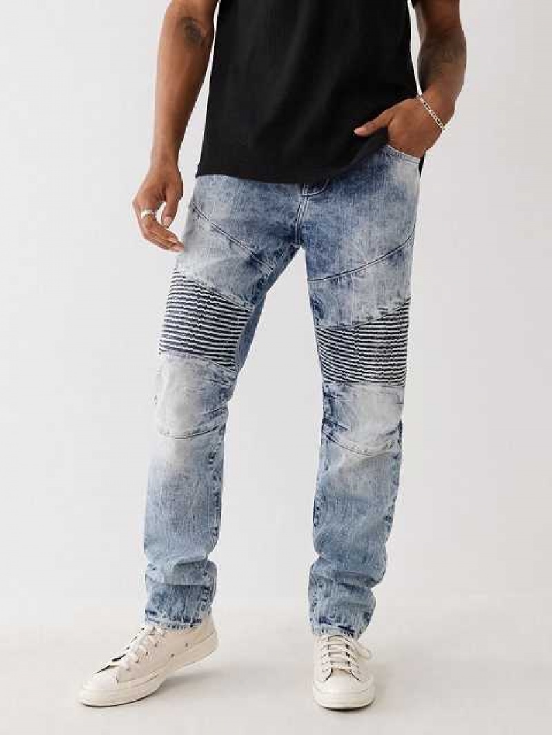 Jeans Skinny True Religion Rocco Moto Renegade Hombre Azules | Colombia-DWJMHFI47