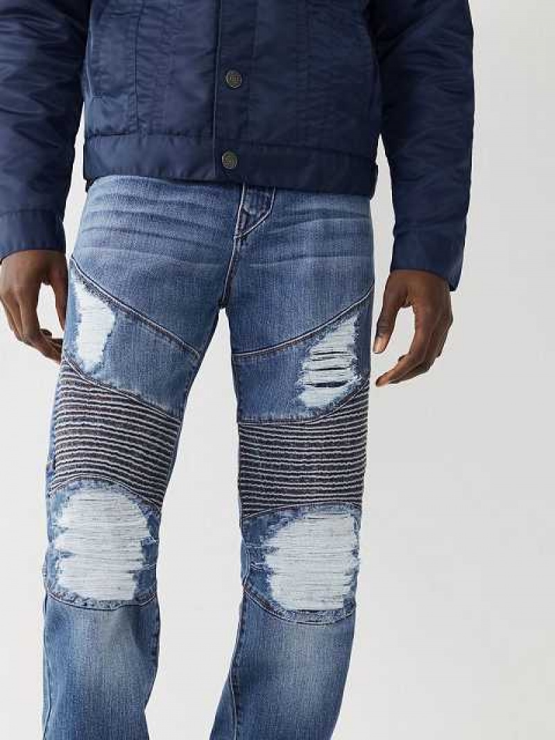 Jeans Skinny True Religion Rocco Moto Renegade Hombre Azules | Colombia-GFDPJUA50