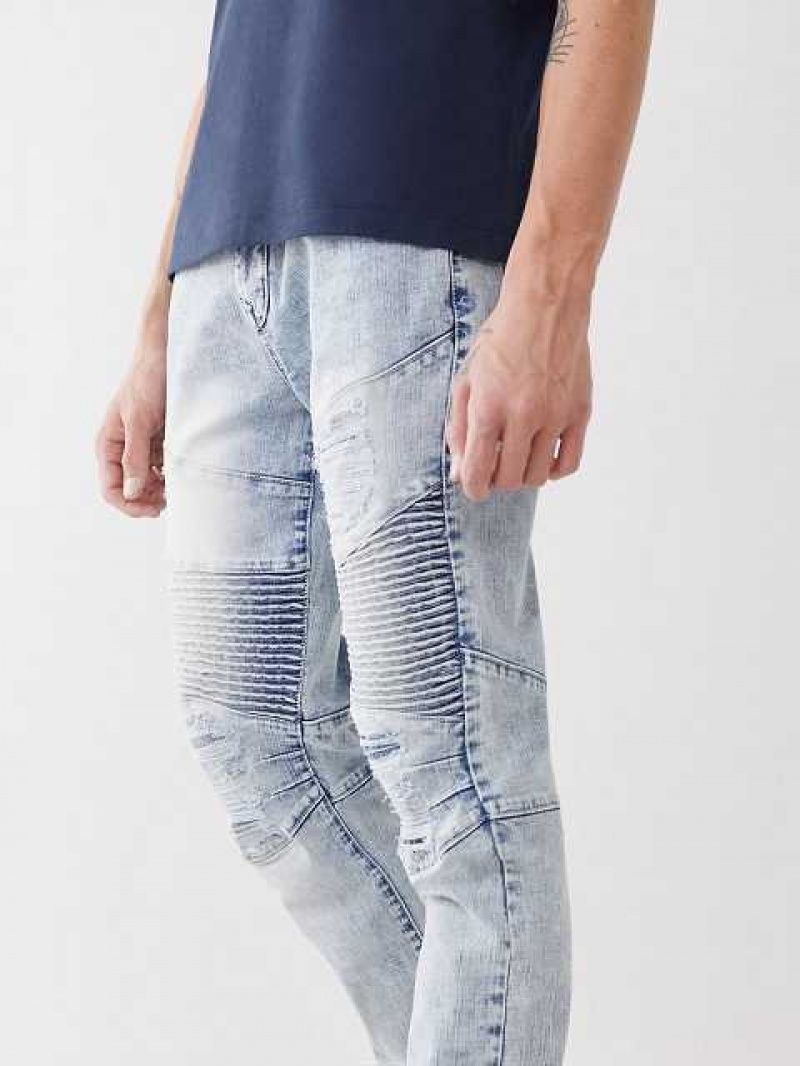 Jeans Skinny True Religion Rocco Moto Renegade Hombre Azules Claro | Colombia-SZYNQEF92