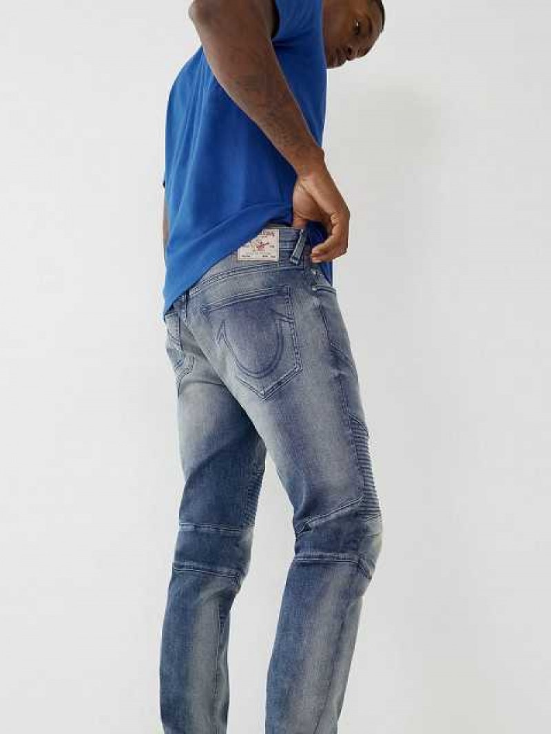 Jeans Skinny True Religion Rocco Moto Stitch Hombre Azules | Colombia-YPXEKFG51