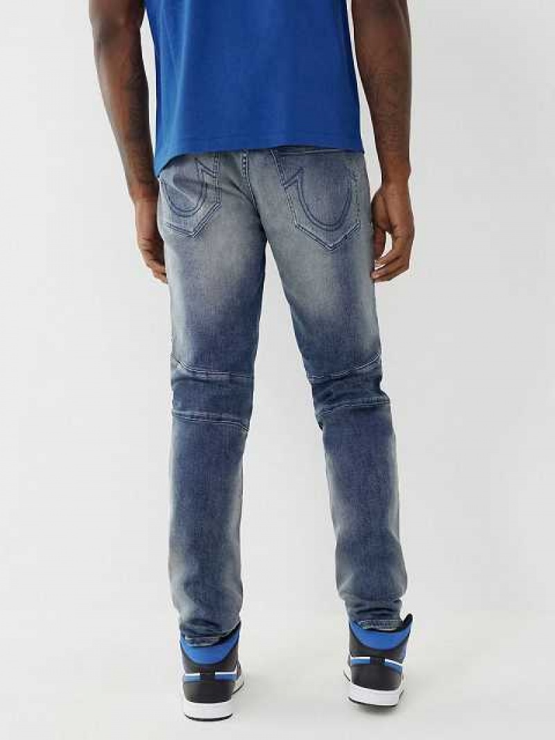 Jeans Skinny True Religion Rocco Moto Stitch Hombre Azules | Colombia-YPXEKFG51