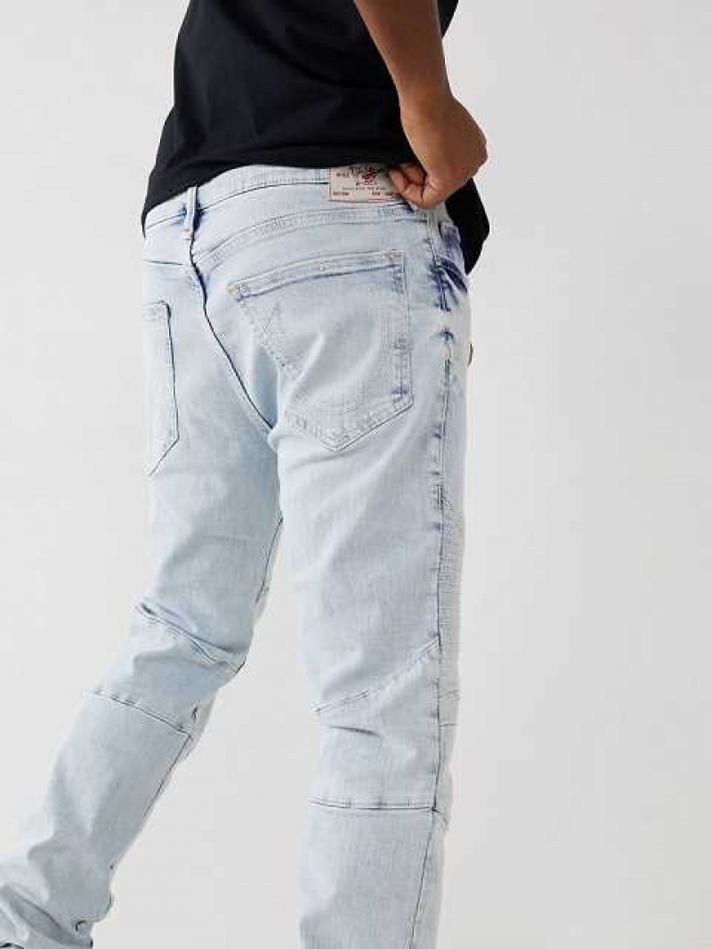 Jeans Skinny True Religion Rocco Moto Stitch Hombre Azules Claro | Colombia-OXYZTUR06