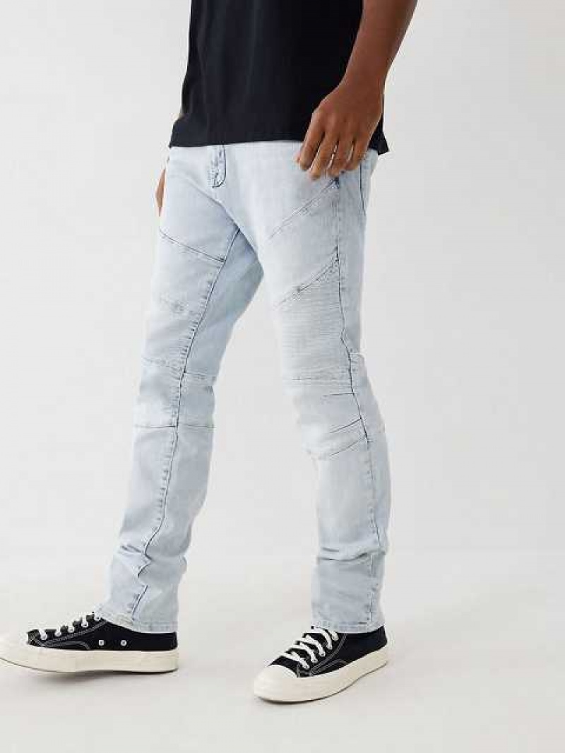 Jeans Skinny True Religion Rocco Moto Stitch Hombre Azules Claro | Colombia-OXYZTUR06