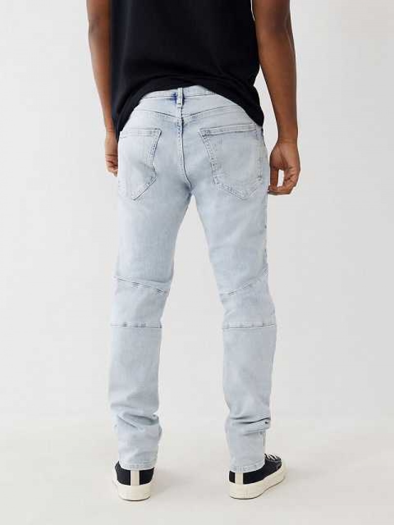 Jeans Skinny True Religion Rocco Moto Stitch Hombre Azules Claro | Colombia-OXYZTUR06