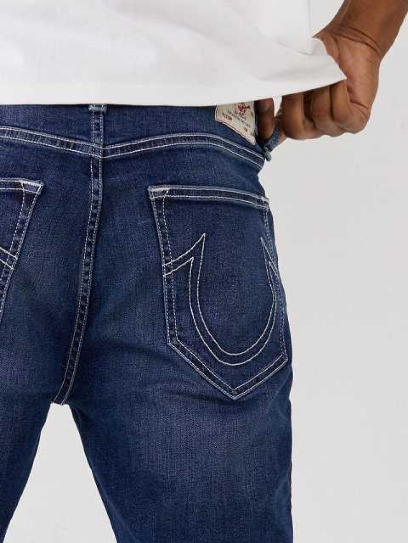 Jeans Skinny True Religion Rocco Moto Stitch Hombre Azules Oscuro | Colombia-MXTKZNS49