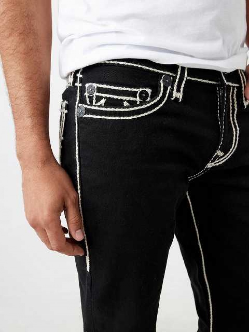 Jeans Skinny True Religion Rocco Rope Stitch Hombre Negras | Colombia-LSQFMDH34