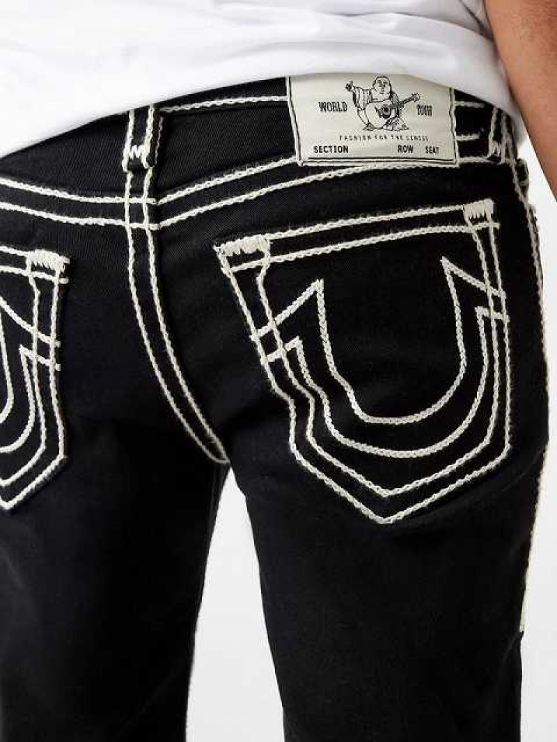 Jeans Skinny True Religion Rocco Rope Stitch Hombre Negras | Colombia-LSQFMDH34