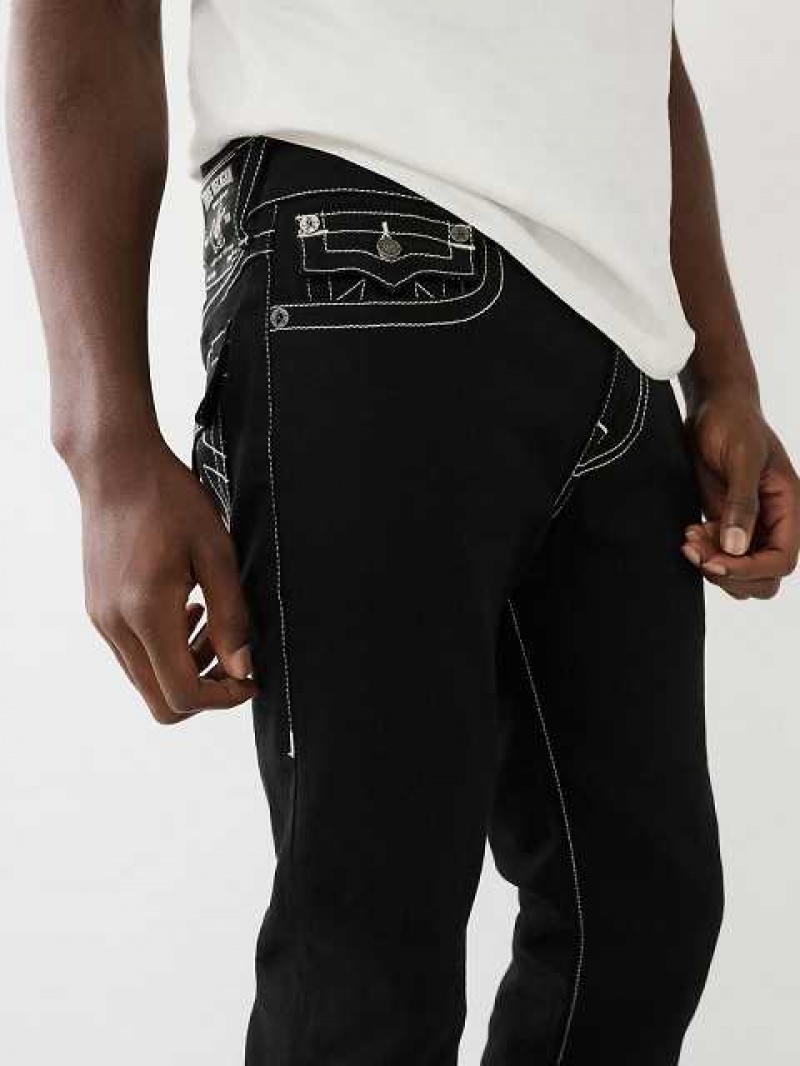 Jeans Skinny True Religion Rocco Stacked Hombre Negras | Colombia-TMJXCSH19