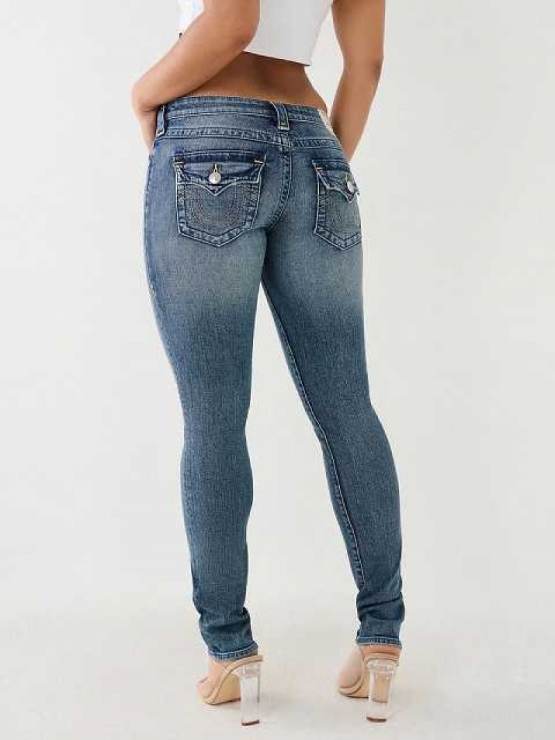 Jeans Skinny True Religion Stella Low Rise Flap Mujer Naranjas | Colombia-ULECXPQ87