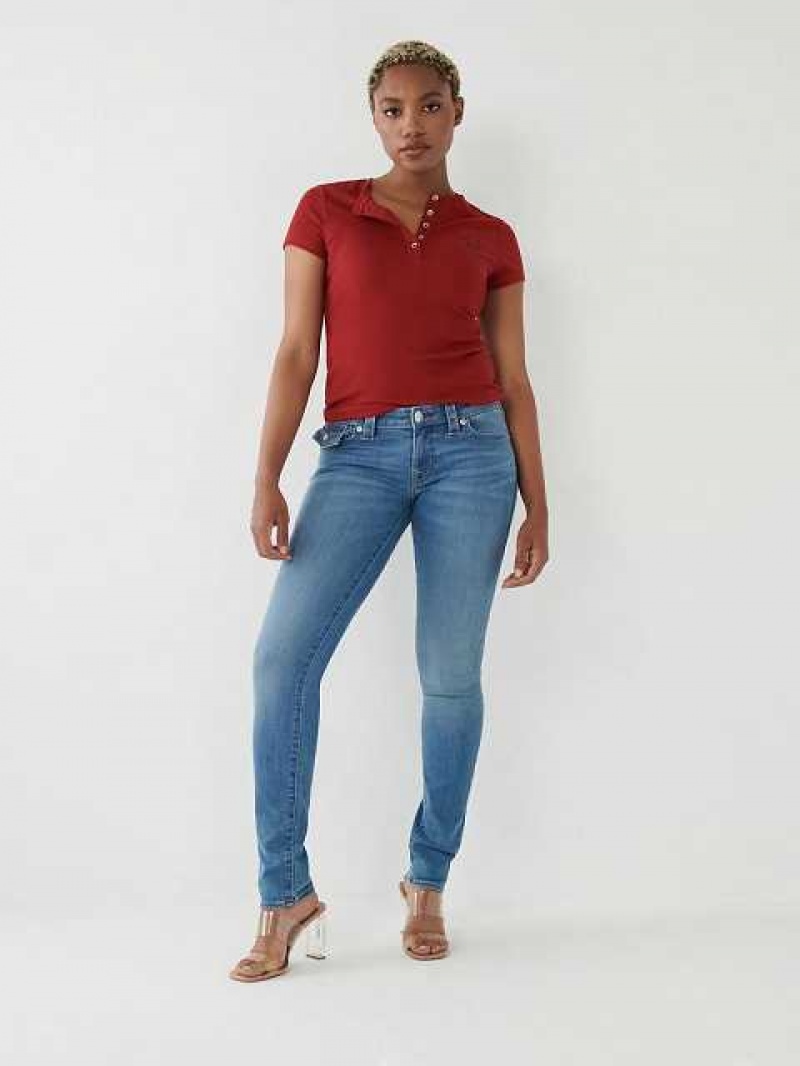 Jeans Skinny True Religion Stella Low Rise Mujer Azules | Colombia-VKRQXJC75