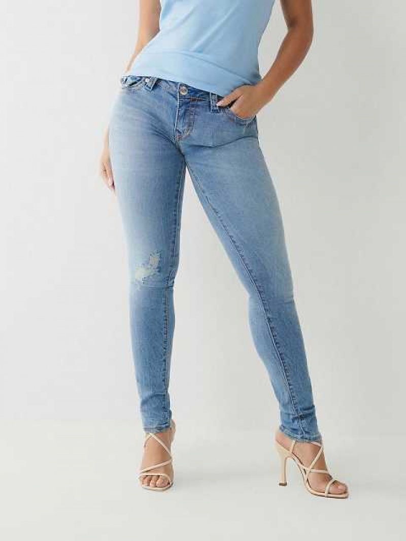 Jeans Skinny True Religion Stella Low Rise Big T Mujer Azules | Colombia-MFGYWNH73