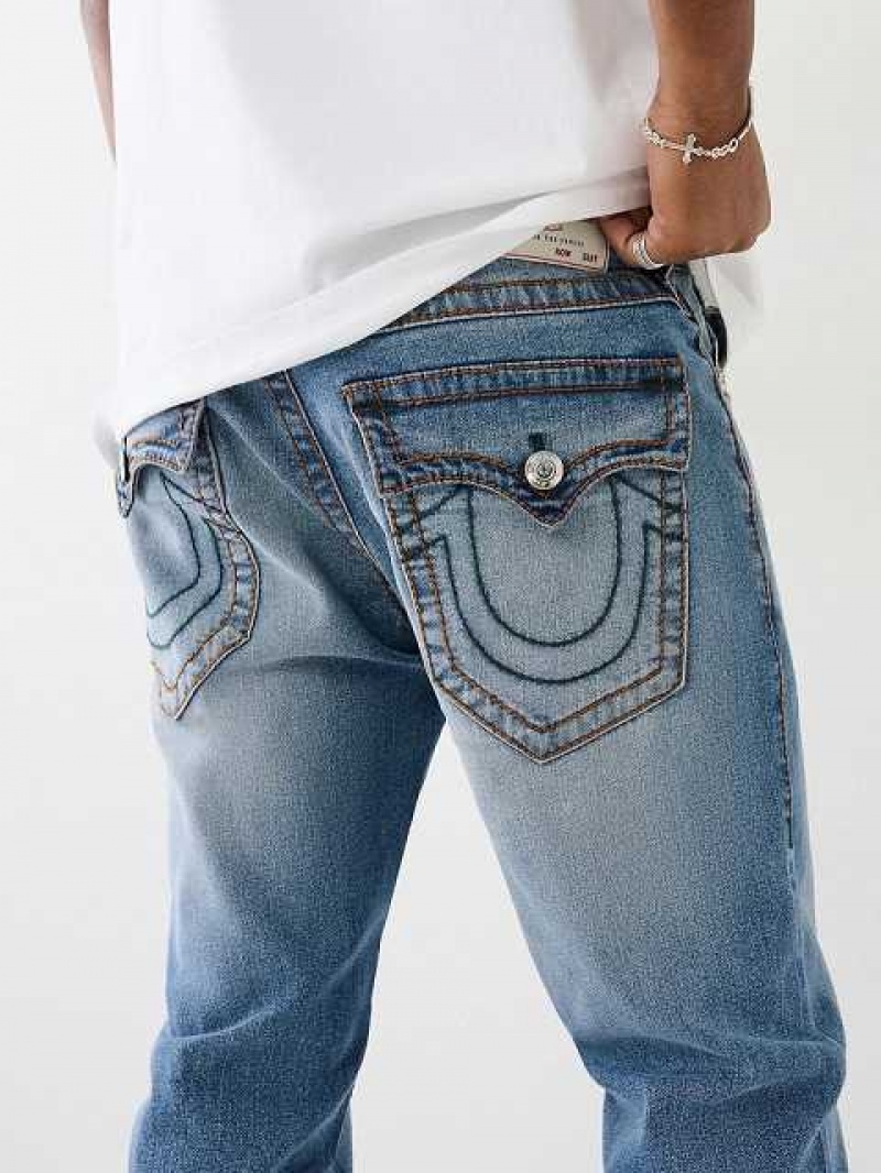 Jeans Slim True Religion Geno Big T Stitch Hombre Azules | Colombia-NQRTYZH17