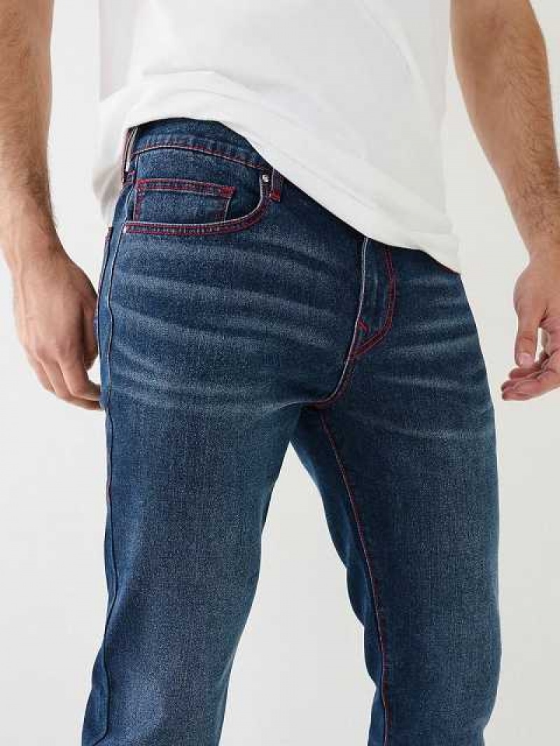 Jeans Slim True Religion Geno Single Needle Hombre Azul Marino | Colombia-TCZGMVX64