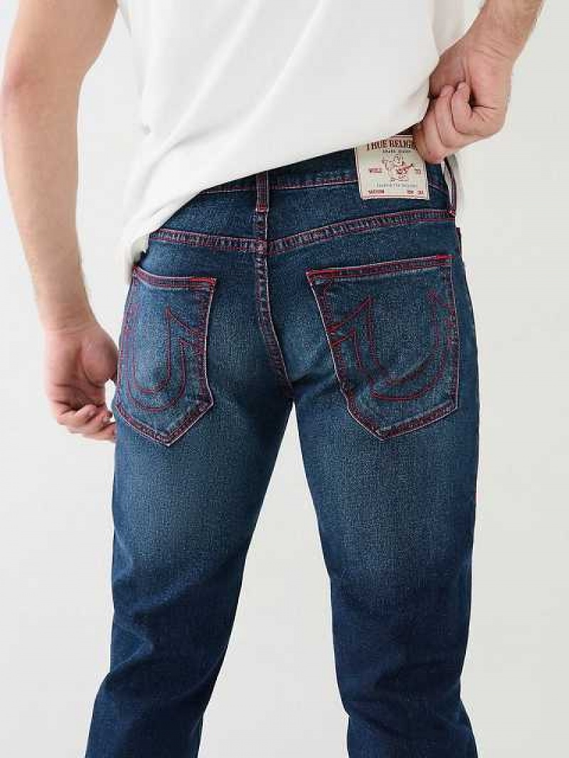 Jeans Slim True Religion Geno Single Needle Hombre Azul Marino | Colombia-TCZGMVX64