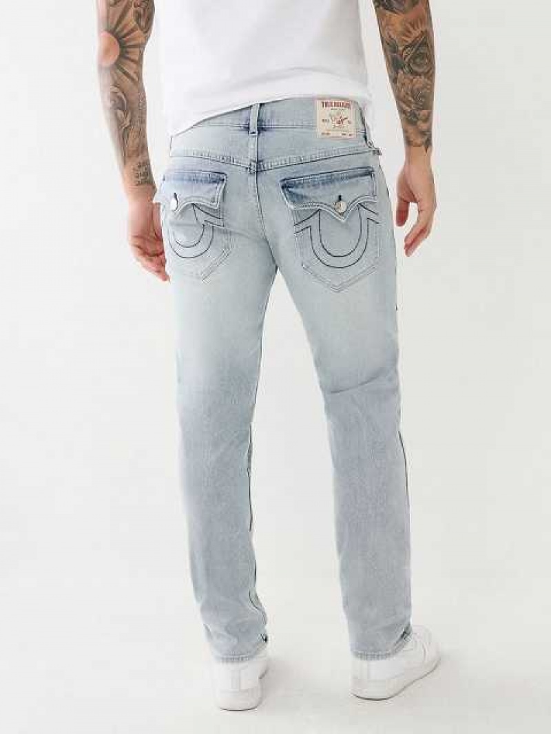 Jeans Slim True Religion Geno Single Needle Flap Hombre Azules Claro | Colombia-PUODXEC71