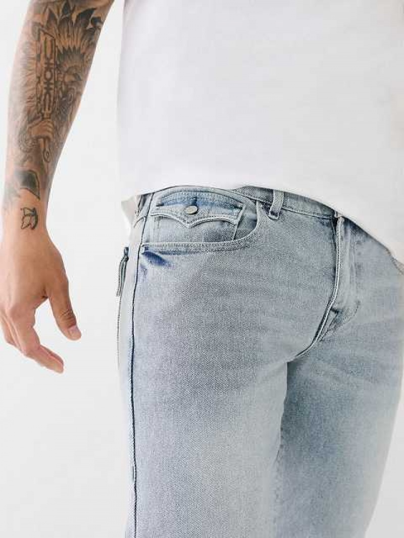 Jeans Slim True Religion Geno Single Needle Flap Hombre Azules Claro | Colombia-PUODXEC71