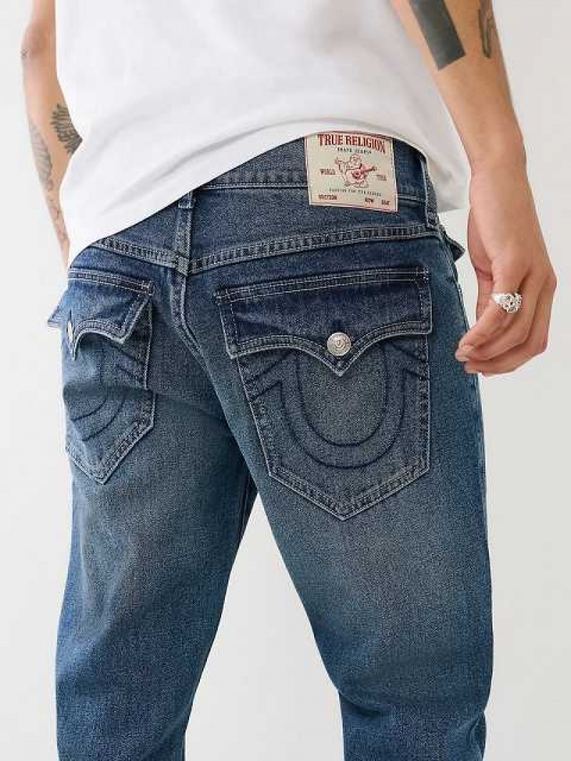 Jeans Slim True Religion Geno Single Needle Flap Hombre Azules | Colombia-WUDLMZI31