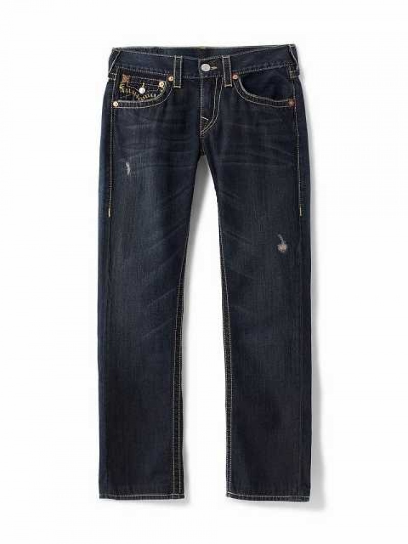 Jeans Straight True Religion Archive Hombre Azules Oscuro | Colombia-YWRHXOJ86