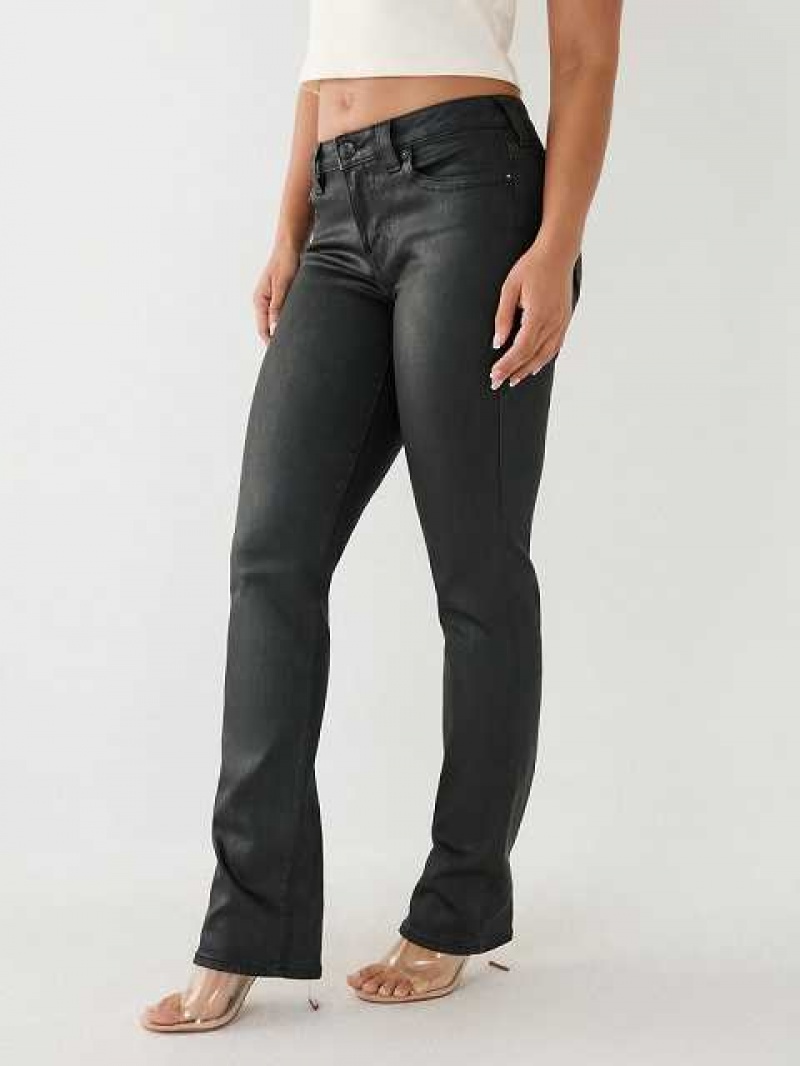 Jeans Straight True Religion Billie Coated Mid Rise Mujer Negras | Colombia-XBLIQCJ02