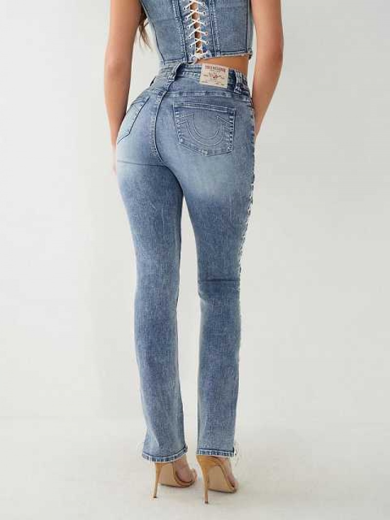 Jeans Straight True Religion Billie High Rise Mujer Azules | Colombia-XDJRYMS62