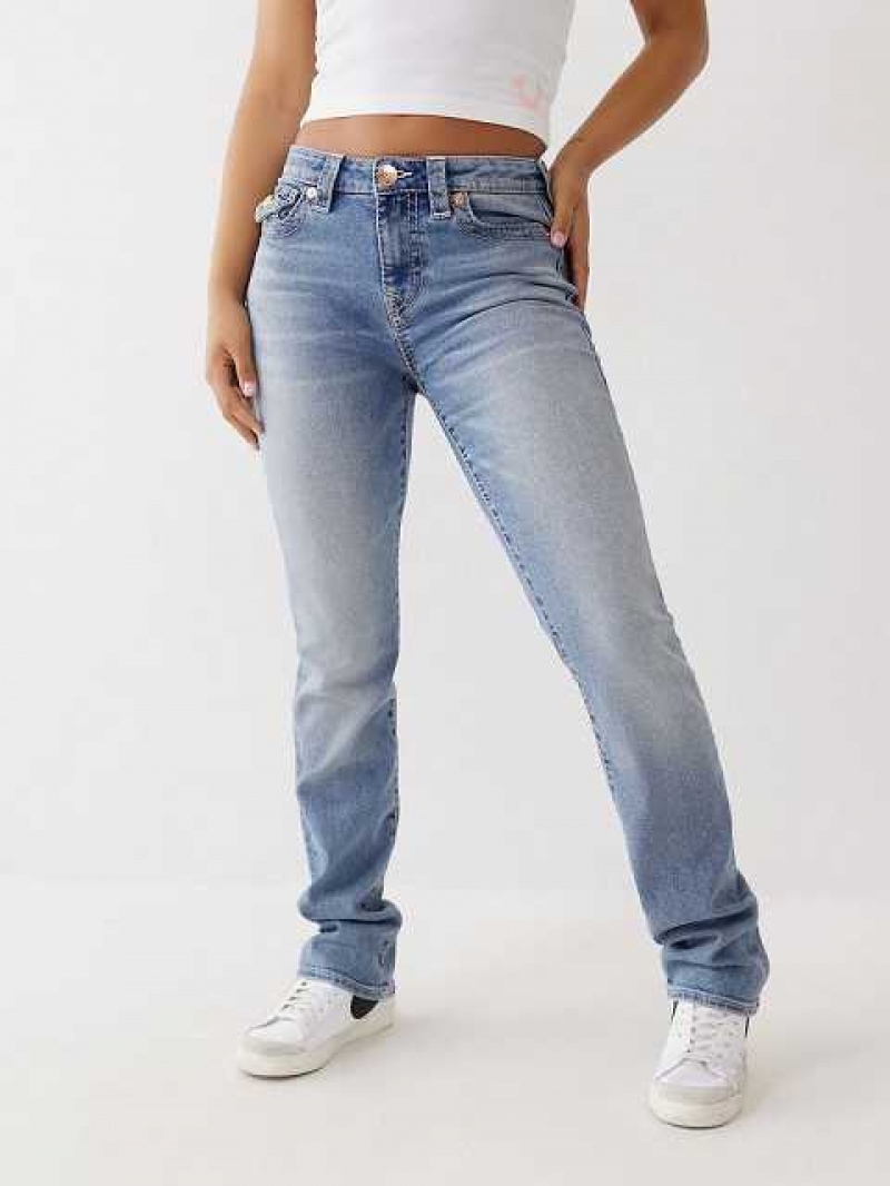 Jeans Straight True Religion Billie Jean Mujer Azules | Colombia-XZMYVWD80