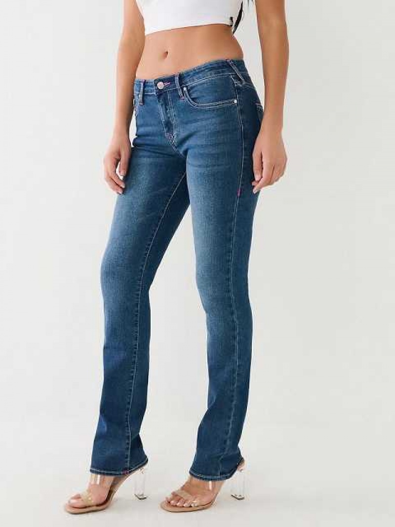 Jeans Straight True Religion Billie Mid Rise Mujer Azules | Colombia-QYCAJTH35