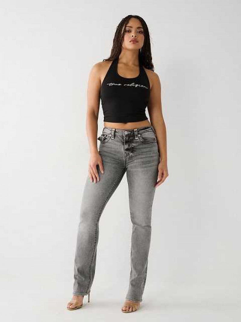 Jeans Straight True Religion Billie Mujer Gris Oscuro | Colombia-AEQYJHN12