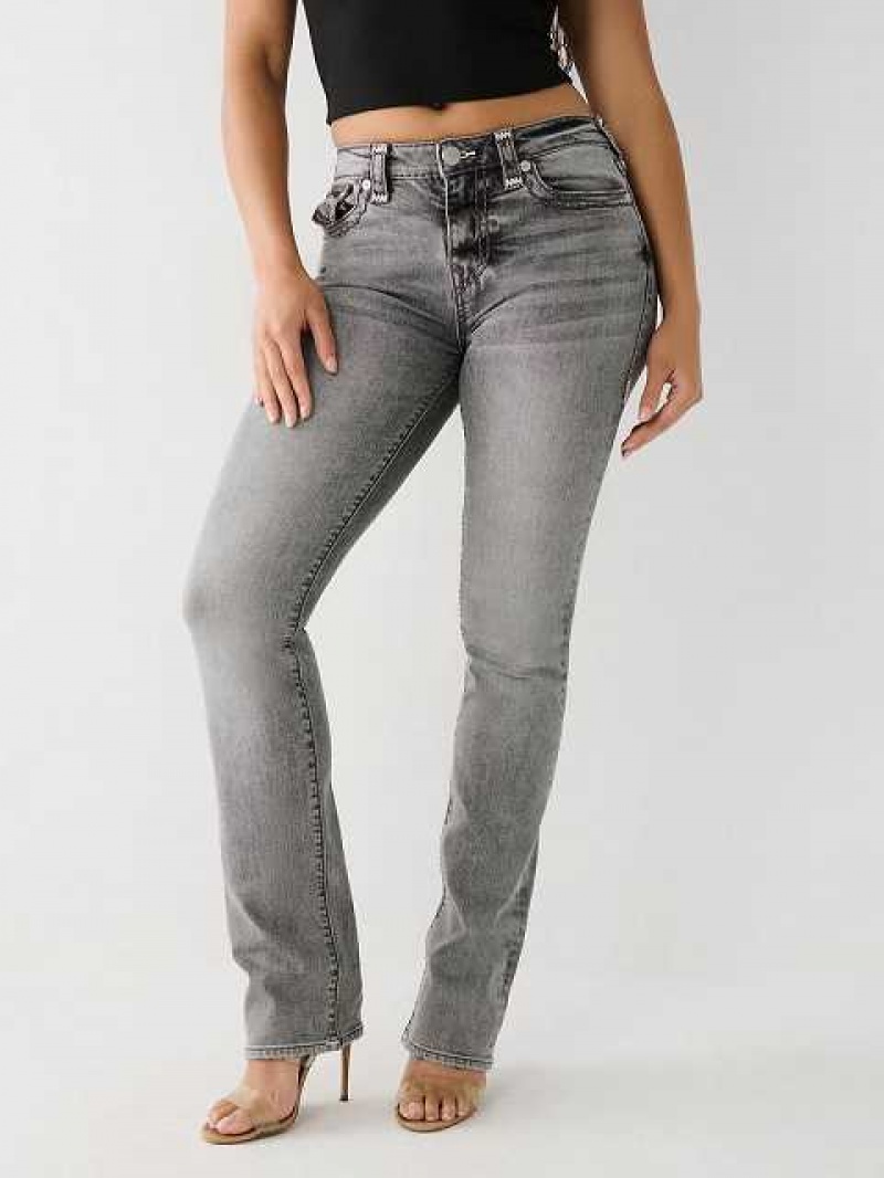 Jeans Straight True Religion Billie Mujer Gris Oscuro | Colombia-AEQYJHN12