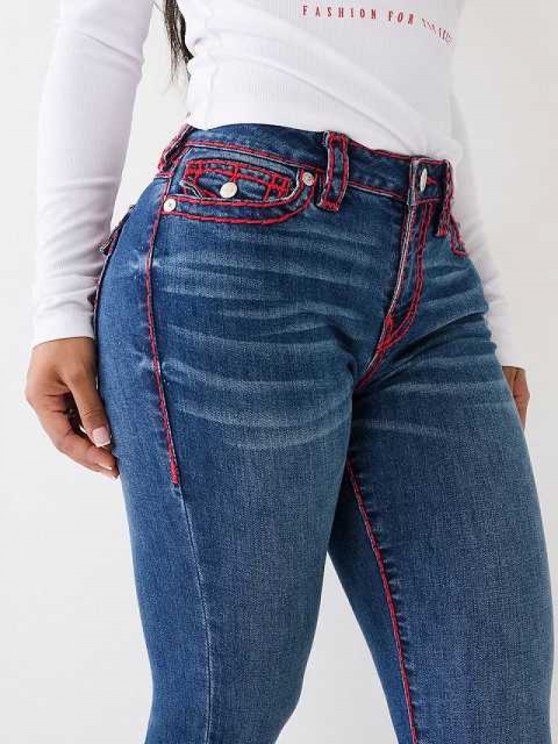 Jeans Straight True Religion Billie Mujer Azules | Colombia-CVFMDBR60