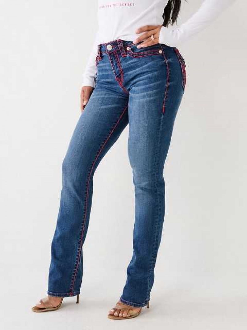 Jeans Straight True Religion Billie Mujer Azules | Colombia-CVFMDBR60