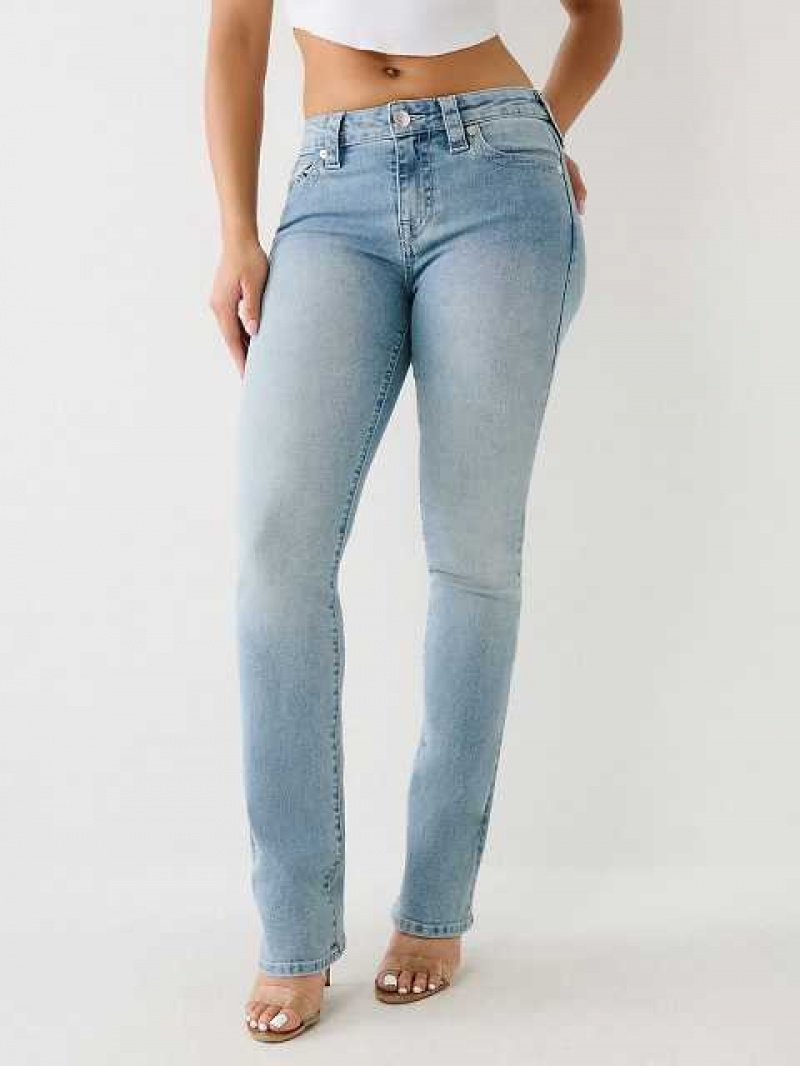 Jeans Straight True Religion Billie Mujer Azules | Colombia-MCBHUNR86