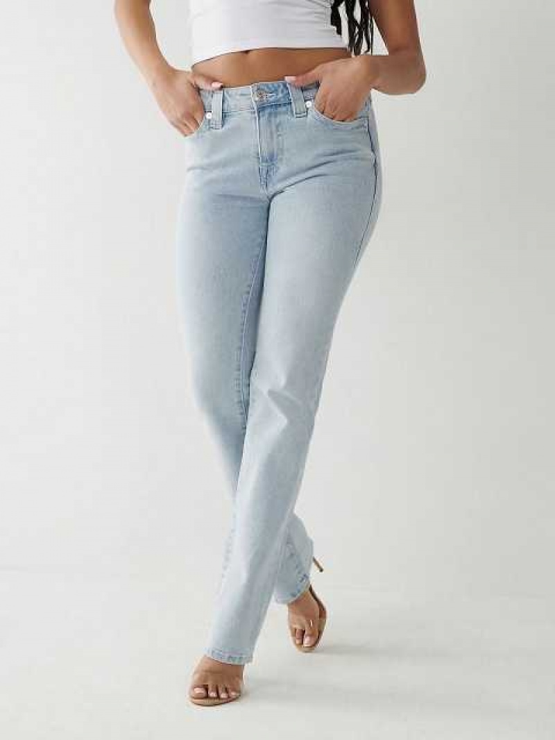 Jeans Straight True Religion Billie Mujer Azules | Colombia-LSUCYQG47