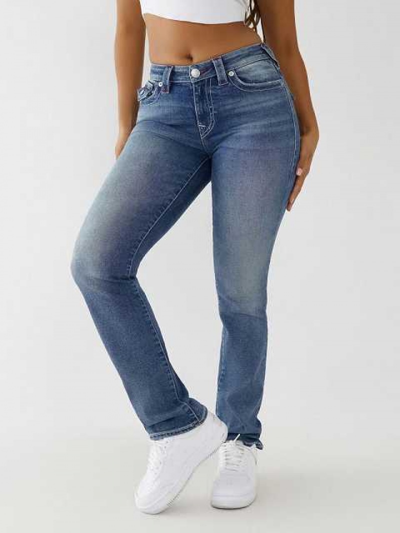 Jeans Straight True Religion Billie Mujer Azules | Colombia-WZPAFLG18