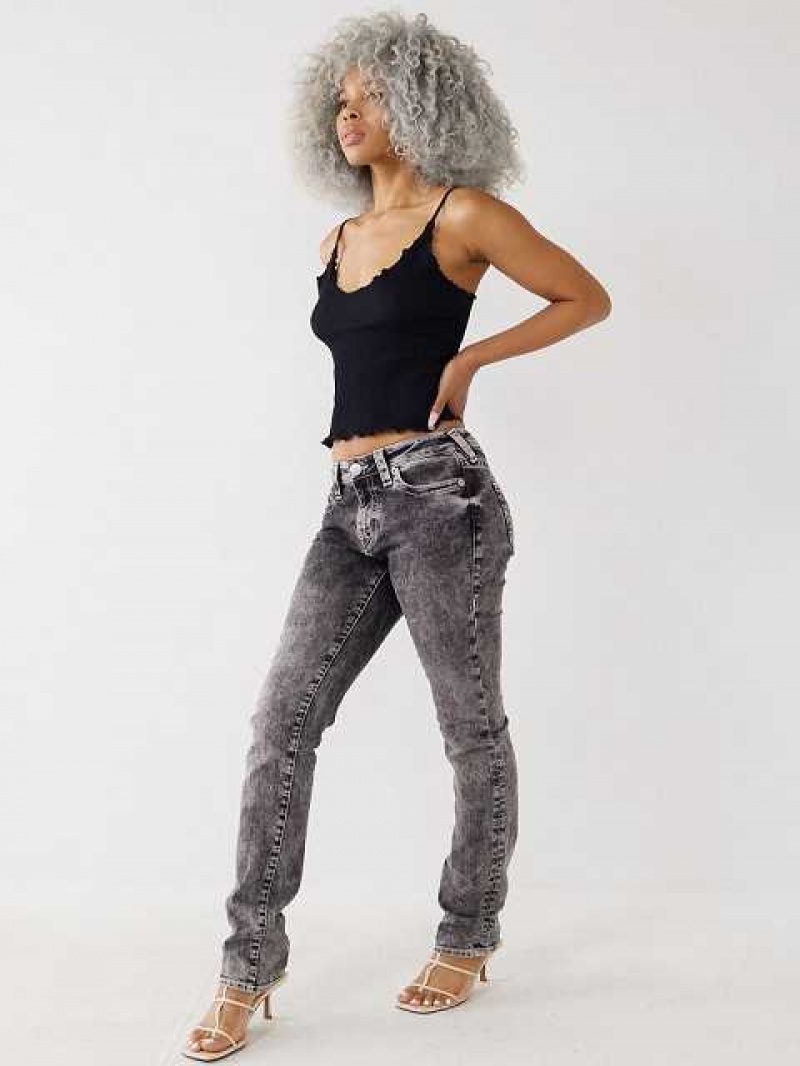 Jeans Straight True Religion Billie Mujer Gris Oscuro | Colombia-CYGWZIT85