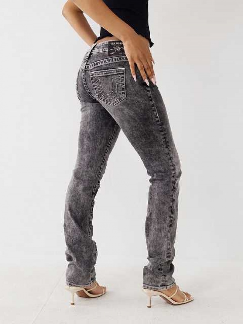 Jeans Straight True Religion Billie Mujer Gris Oscuro | Colombia-CYGWZIT85