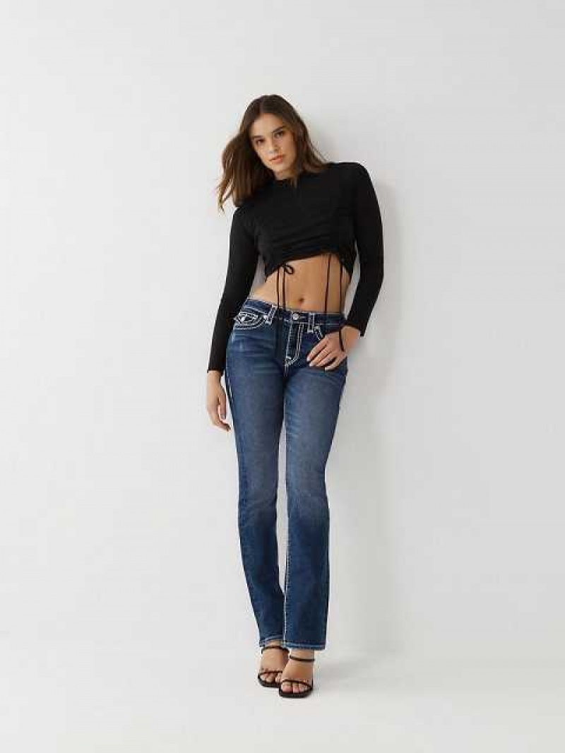 Jeans Straight True Religion Billie Mujer Azules | Colombia-YSDFGHV15