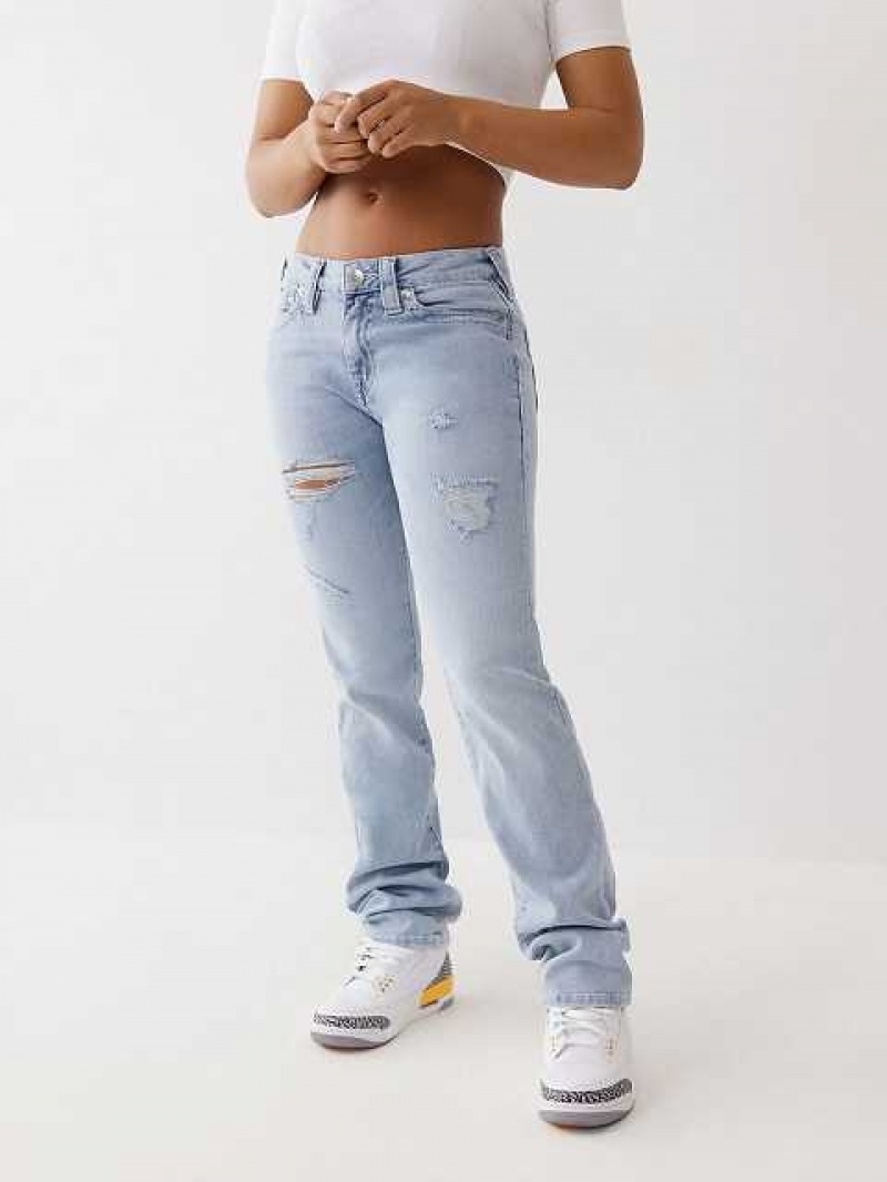 Jeans Straight True Religion Billie Mujer Azules Claro | Colombia-OLFQYCK36