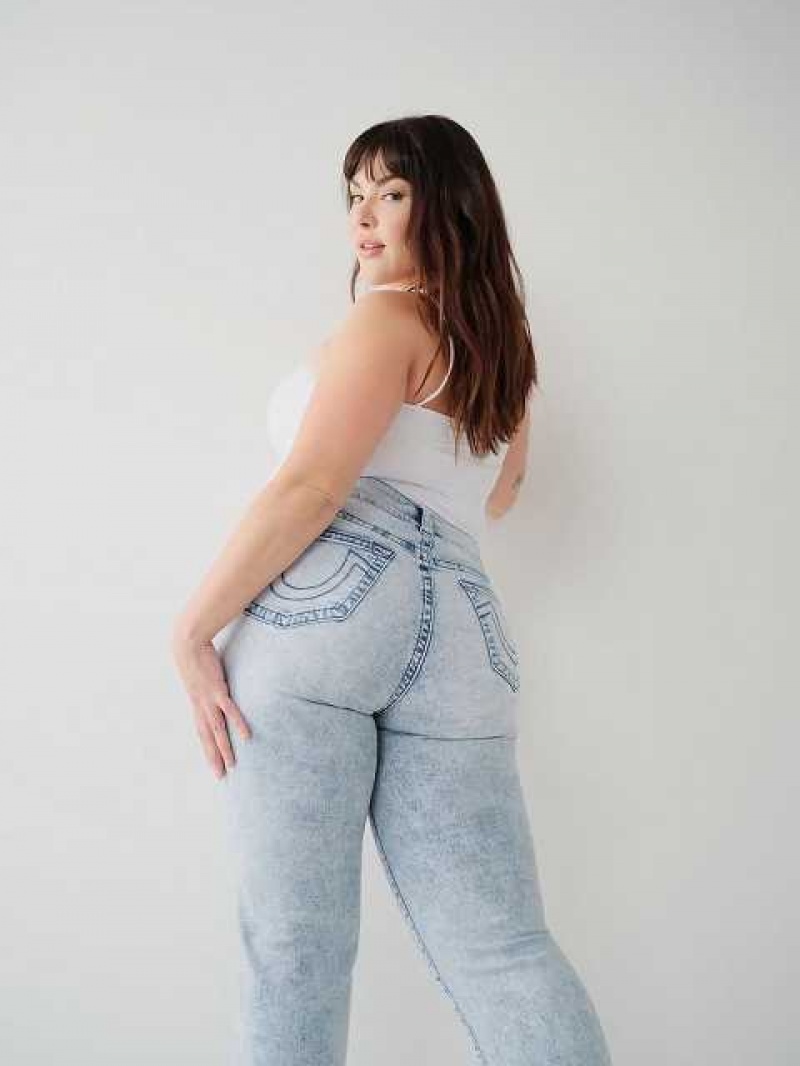 Jeans Straight True Religion Billie Mujer Azules Claro | Colombia-WULHBER62