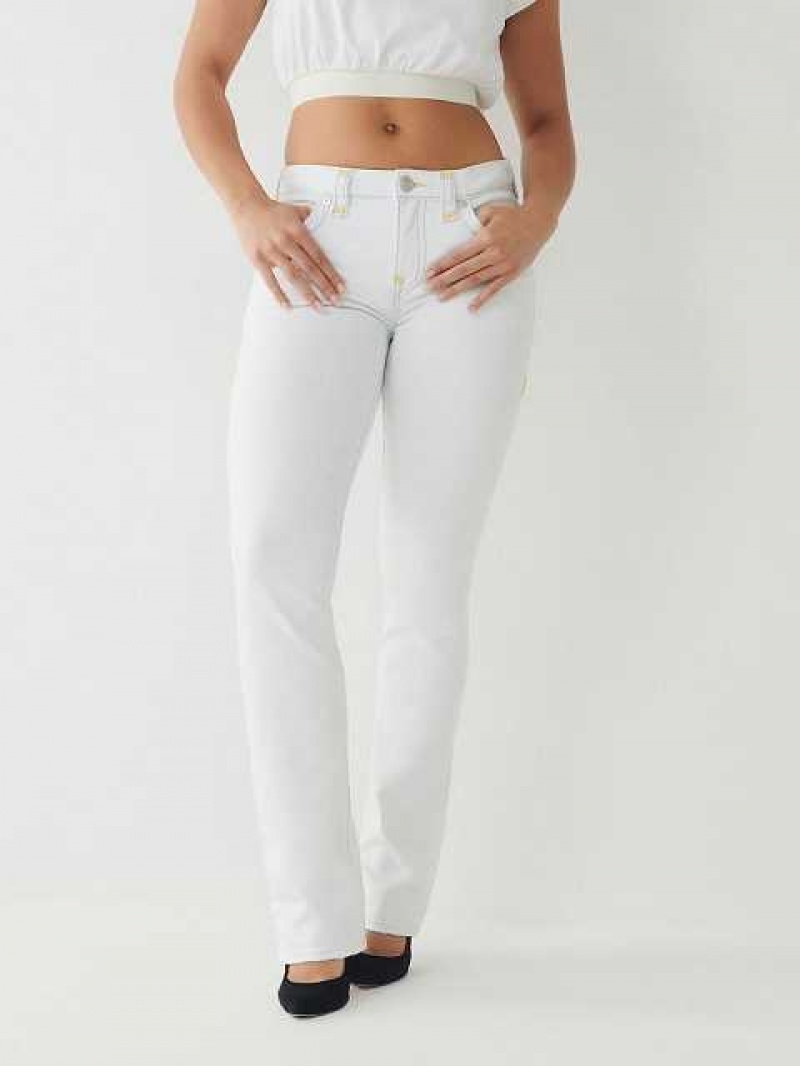 Jeans Straight True Religion Billie Mujer Blancas | Colombia-ACUHRNF48