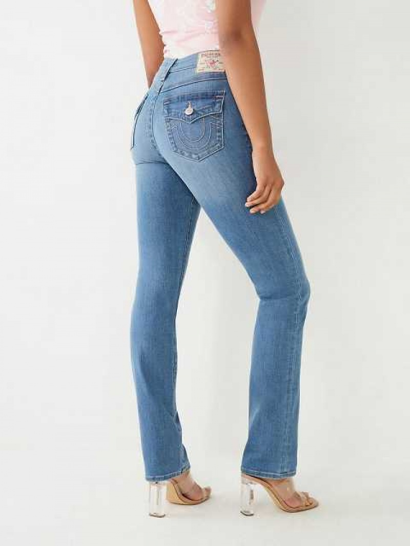 Jeans Straight True Religion Billie Mujer Azules | Colombia-BDAHRON82