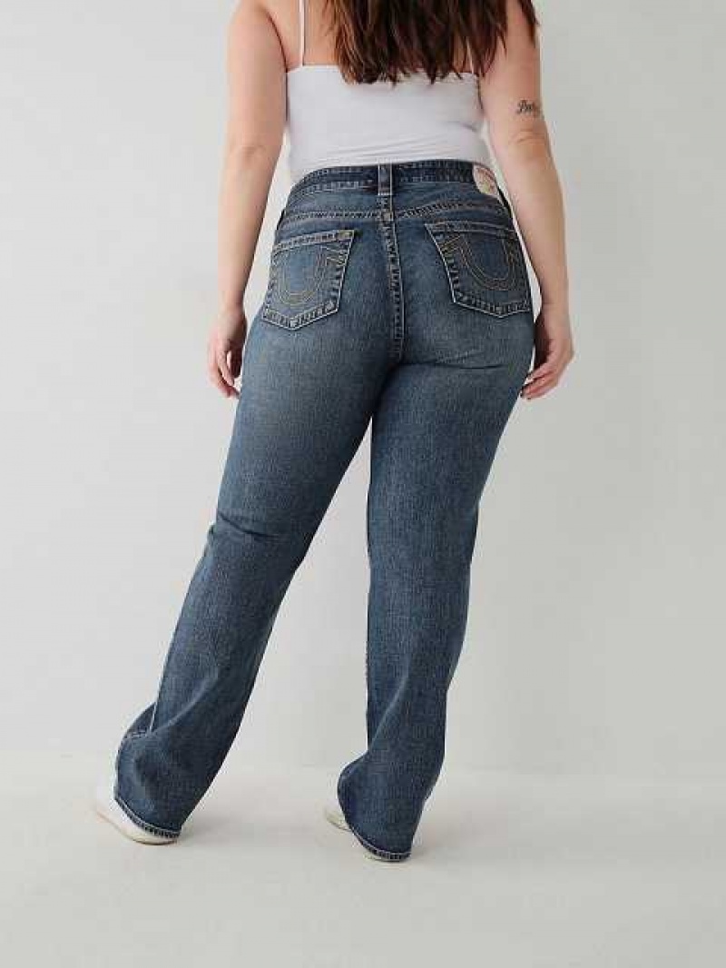 Jeans Straight True Religion Billie Mujer Azules | Colombia-GDWYZAI54