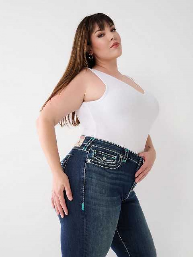 Jeans Straight True Religion Plus Billie Mujer Aizome | Colombia-IVJZQYU71